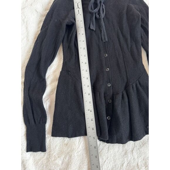 Women's Black Burberry Cashmere Button Up Sweater Size XS - Picture 4 of 7